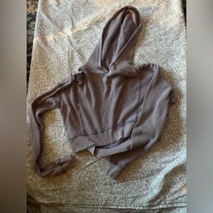 Purple crop hoodie